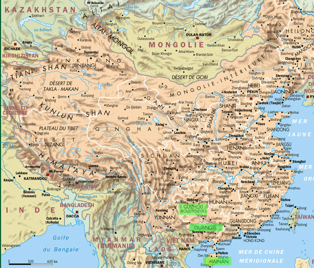 Carte Détaillée De La Chine Arts Et Voyages 2564